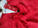 上海故事 新款围巾女冬款素色仿羊绒披肩保暖围脖 简单心情169069 红色 晒单实拍图