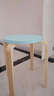 鼎尊家具-多色实木富洛塔小圆凳餐厅非塑料小凳子时尚餐凳现代简约板凳彩色休闲凳 -可多件罗放  A款浅蓝色 实拍图