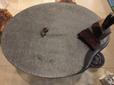 源韵 排水式小号乌金石茶盘 圆形干泡石头茶盘茶托 功夫茶具 天然大号黑金石茶台石材茶海套装 黑色 40*40*3(圆形) 实拍图