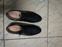 蜘蛛王皮鞋新款男士商务正装鞋英伦工作透气呼吸漆皮系带宴会男鞋93563 黑色 40 (250mm) 实拍图