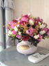 LmDec.玫瑰整体花艺插花套装仿真花摆件 干花假花绢花客厅装饰花摆设 茶玫瑰带花盆 实拍图