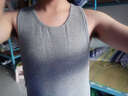 续点保暖背心男加绒加厚棉背心男士U领秋冬季紧身无袖修身贴身打底内搭内穿白色背心坎肩马甲 浅灰色 L（115-130斤左右） 实拍图