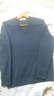 恒源祥100纯羊毛衫男士纯色v领秋冬季商务正装职业工装保暖上班百搭毛衣 深灰 S (165) 实拍图