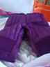雅鹿中年老年羽绒裤女内胆冬季鸭绒弹力高腰裤内穿裤子 紫色压花（膝部有盖） L (165) 实拍图