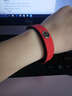 power ionics 运动炫彩手环防水负离子学生情侣手链手镯男女礼物转运珠配饰 红面黑底 实拍图