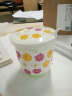 瓷秀源（cixiuyuan） 水杯陶瓷杯创意情侣杯子马克杯带盖带勺陶瓷骨瓷咖啡杯 滑盖杯黄色花朵 实拍图