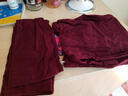 比瘦保暖美体打底内衣套装女士秋冬内搭紧身显瘦性感秋衣秋裤套装薄款 酒红色 均码 （75-130斤） 实拍图