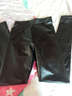 浪莎加绒皮裤女黑色常规款打底裤大码女高腰修身无痕裤显瘦 黑色皮裤 M 85-98斤 实拍图