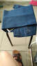 良信诚品牛仔裤男装商务休闲高腰宽松直筒裤中老年男士舒适抗皱弹力长裤子 厚款宝蓝 32 腰围2尺5 实拍图