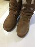 AU&MU澳洲红色雪地靴女冬季羊皮毛一体男女靴保暖加绒防滑大码户外棉鞋 栗色 【男女款】【羊皮毛一体】310 42 实拍图