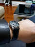 世辉真皮表带男适用浪琴天梭精工天王坤格飞亚达卡西欧牛皮针扣手表带 黑色白线玫瑰金扣 接口宽度19mm 实拍图