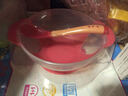 安配宝宝吸盘碗 感温变色软勺 婴儿辅食碗叉勺子 儿童餐具吃饭碗防烫 红色一套（碗+勺） 实拍图