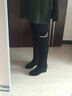 富贵鸟过膝长靴女冬新款女靴时尚高筒靴低跟女鞋内增高女靴子休闲长筒靴 黑色FN0214/1223 37 实拍图