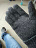 卡蒙（kenmont）羊毛手套男冬天户外防寒加厚保暖针织毛线手套分指五指手套骑车2805 灰色 实拍图