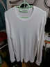 宜而爽秋衣男士纯棉圆领上衣单件全棉保暖打底秋冬棉毛衫中等厚度 G16 白色(单件) M (165) 实拍图