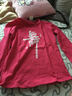 艾舞戈儿童舞蹈服女童秋季练功服拉丁舞服男童形体印花T恤上衣套装 【套装】玫红长袖+长裤 140 (身高140-150cm) 实拍图
