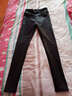 浪莎加绒皮裤女黑色常规款打底裤大码女高腰修身无痕裤显瘦 黑色皮裤 XL120-130斤 实拍图