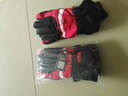 范米尼羊毛手套男女冬天加厚保暖棉手套皮毛一体手套摩托车骑车户外手套 红黑 均码 实拍图