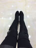 富贵鸟过膝长靴女冬新款女靴时尚高筒靴低跟女鞋内增高女靴子休闲长筒靴 黑色FN0214/1223 38 实拍图