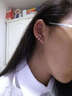 子午线 无耳洞耳环耳夹 男士女款耳饰品时尚韩版耳圈耳钉假耳环配饰耳骨夹 黑色 单只价 实拍图