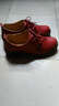 哚美哚尚大头鞋马丁鞋女小皮鞋英伦风平底女鞋软底防滑妈妈单鞋厚底休闲鞋 红色 37 实拍图