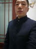 海派浩宇中山装套装男修身纯色唐装青年立领新中式伴郎新郎礼服学生青年装 1669藏青色 （外套+裤子） S (160) 推荐80-95斤 实拍图