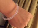 水晶女神珠宝 天然白玛瑙细手镯 圆边可爱女百搭时尚玉髓玉镯 玉髓水晶玉手镯细条镯子 54到55 实拍图