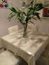 巧心思 茶几桌布布艺餐桌布椅垫套装台布长方形圆桌布田园蕾丝简约现代 双色梅-浅黄色 150*150方桌布 实拍图