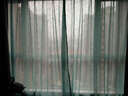 赫伊莎 棉麻风窗帘窗纱成品 加厚保暖纯色亚麻白纱帘 蓝色 挂钩款-3.0宽x2.5高-1片装 实拍图
