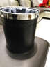 帝梵不锈钢无盖双层垃圾桶加厚创意时尚家用客厅酒店办公室卫生间厨房 10L黑色雕花 实拍图