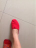 汤姆斯帆布鞋女士夏季新款时尚一脚蹬懒人鞋子休闲平底学生鞋套脚透气 辣椒红(TM1816W) 35 实拍图