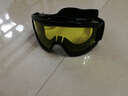 劲越摩托车风镜哈雷头盔眼镜户外运动骑士装备防雾防风面具装饰配半盔 黑框配黄色 实拍图