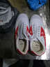 双星八特男女同款帆布足球鞋青少年儿童人工草牛筋底足球鞋经典白色足球鞋 大白足 42 （运动鞋穿43） 实拍图