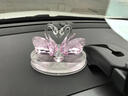都爵族（dojoz） 水晶天鹅汽车摆件车载香水座车上装饰品轿车内饰品时尚车饰创意小车里装饰摆件女刻字 粉红天鹅-香水座 实拍图