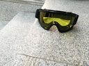 劲越摩托车风镜哈雷头盔眼镜户外运动骑士装备防雾防风面具装饰配半盔 黑框配黄色 实拍图