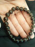 可塘明珠 冰种黑曜石手链彩虹眼冰曜石手串男女士天然单圈水晶饰品黑曜岩 情人节礼物 狗年饰品 珠径8MM女士舒适款 实拍图