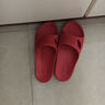 足间舞 韩版拖鞋 夏季居家情侣 凉拖鞋 浴室防滑拖鞋女夏天男士情侣拖鞋地板拖鞋 洗澡软底 1913 红色 39 实拍图