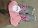 轩途诗女鞋夏季透气网面摇摇鞋休闲鞋女韩版增高厚底松糕鞋子女运动鞋 皮面灰粉 35 实拍图