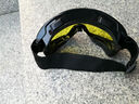 劲越摩托车风镜哈雷头盔眼镜户外运动骑士装备防雾防风面具装饰配半盔 黑框配黄色 实拍图