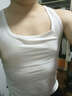 续点方领背心男夏无袖t恤男坎肩健身紧身韩版修身运动弹力棉男士背心 白色 XL 码128-138斤左右修身版型 实拍图