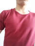 续点 短袖t恤男 纯棉运动夏季休闲紧身圆领白色修身男士高端户外T恤 枣红色 M（90-118斤左右） 实拍图