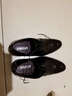 莎美茜 男士增高鞋男隐形内增高6厘米商务休闲皮鞋时尚系带男鞋  黑色增高款 41 实拍图