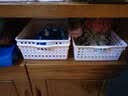 茶花（CHAHUA） 茶花收纳筐收纳篮桌面收纳框多功能篮子整理筐办公文件收纳杂物筐储物盒宿舍神器 L号4个(粉色) 实拍图