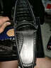 羚步 豆豆鞋男真皮春夏季社会青年懒人鞋商务休闲皮鞋乐福男鞋 黑色 42 实拍图
