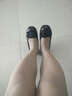 恒有福头层软牛皮妈妈鞋舒适软底浅口圆头平底豆豆鞋孕妇工作真皮女单鞋 702黑色 37 实拍图