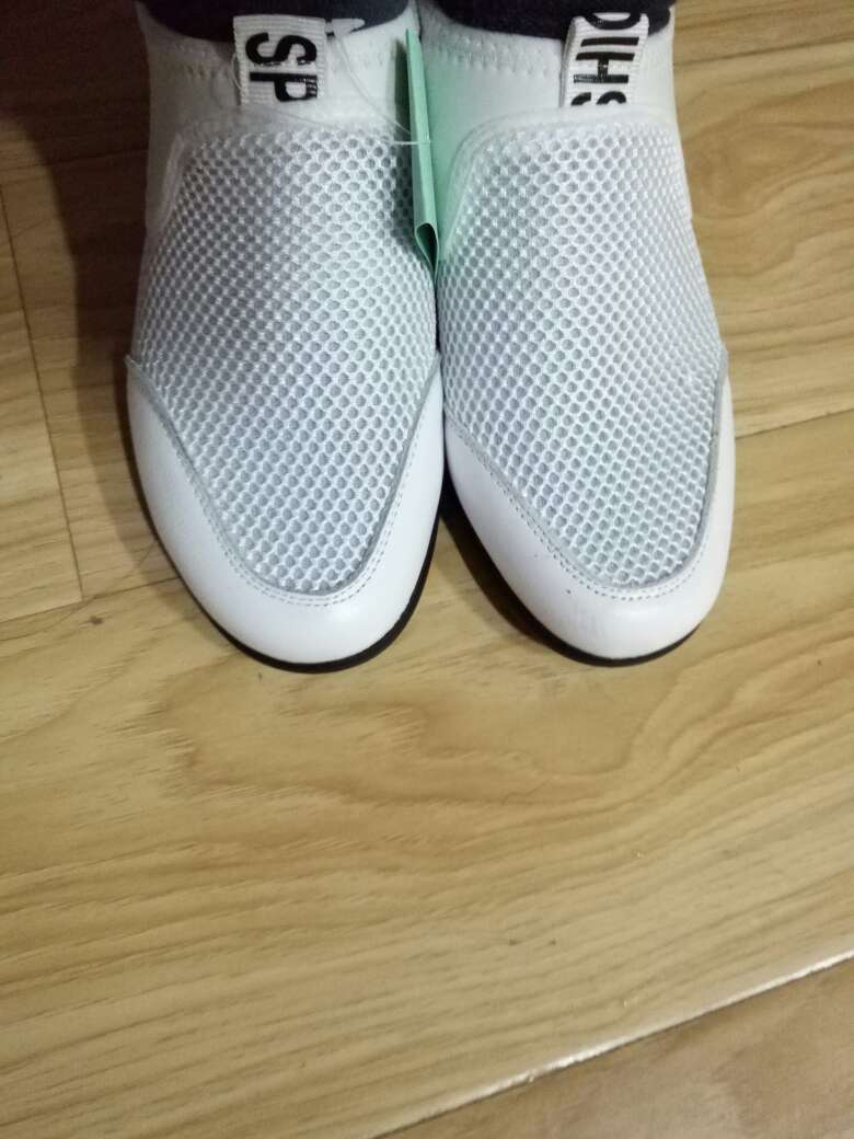 卡路奇（KALUQI） 卡路奇真皮舞蹈鞋女跳舞鞋软底中跟现代爵士网面水兵广场舞女鞋 白色 36 实拍图