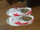 双星八特男女同款帆布足球鞋青少年儿童人工草牛筋底足球鞋经典白色足球鞋 大白足 41 （运动鞋穿42） 实拍图