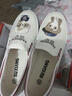 凯威六超新款懒人一脚蹬帆布鞋女学生夏季鞋卡通涂鸦韩版平底布鞋 美女一号 白色 37 实拍图