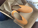 奇策2022春夏季休闲皮鞋男士透气皮凉鞋黑色牛皮套脚懒人鞋舒适镂空驾车鞋英伦时尚商务皮鞋中年爸爸鞋 浅棕色 40 实拍图