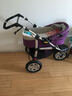 BabyBoom婴儿推车轻便折叠可坐可躺婴儿车宝宝车童车充气轮避震婴儿手推车 紫色配睡篮 实拍图
